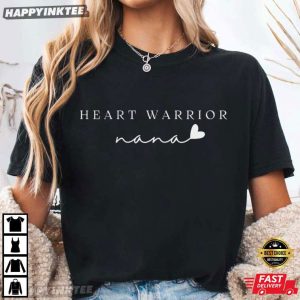 Heart Warrior Nana Support Squad CHD Awareness Custom Name T-Shirt