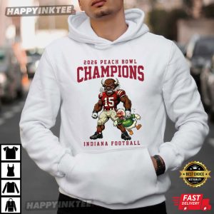 Indiana Hoosiers Bison Peach Bowl Champions 2026 Football T Shirt (4)