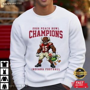 Indiana Hoosiers Bison Peach Bowl Champions 2026 Football T Shirt (3)