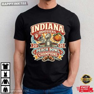 Indiana Hoosiers Peach Bowl Champions 2026 Football T-Shirt
