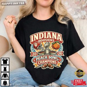 Indiana Hoosiers Peach Bowl Champions 2026 Football T Shirt (2)