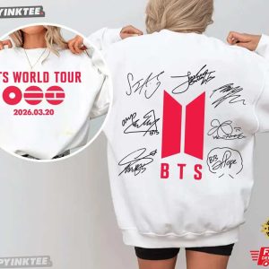 BTS 2026 World Tour Army Concert Gift Kpop Music T Shirt (1)