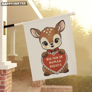 Deer Heart Big Fan Of Human Rights Valentine's Subtle Anti Trump Flag (1)