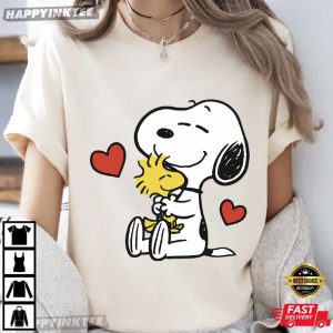 Snoopy And Woodstock Lots of Love Valentines Day T-Shirt
