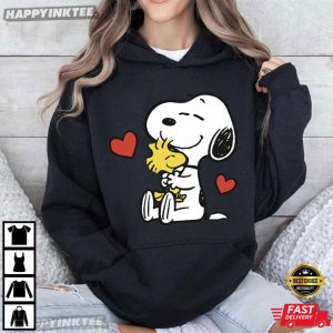 Snoopy And Woodstock Lots of Love Valentines Day T Shirt (4)