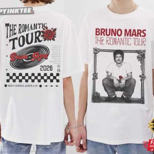 Bruno Mars The Romantic Tour 2026 T-Shirt