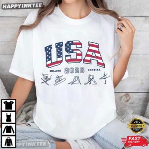 Milano Cortina 2026 Winter Games USA Team Sports T Shirt (1)