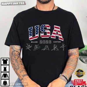 Milano Cortina 2026 Winter Games USA Team Sports T Shirt (2)