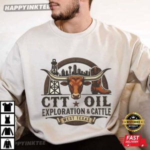 CTT Oil Exploration And Cattle Oilfield Ranch Graphic Landman T Shirt (3)