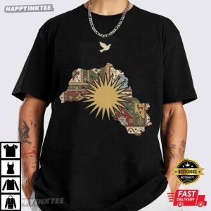 Kurdish With Map of Kurdistan Kurdish Pride Gift T Shirt (1)