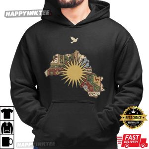 Kurdish With Map of Kurdistan Kurdish Pride Gift T Shirt (2)