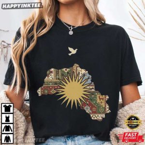 Kurdish With Map of Kurdistan Kurdish Pride Gift T Shirt (3)