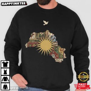 Kurdish With Map of Kurdistan Kurdish Pride Gift T Shirt (4)