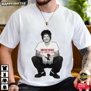 Bruno Mars The Romantic Tour Music Concert Fan Gift T-Shirt