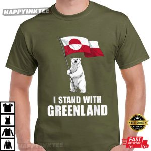 I Stand With Greenland Bear Flag Politics T Shirt (2)