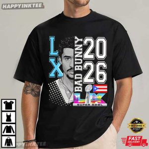 Bad Bunny Puerto Rico Benito Bowl Super Bowl LX Football T Shirt (4)
