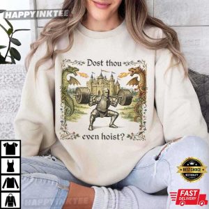 Dost Thou Even Hoist Medieval Gym Retro T Shirt (2)