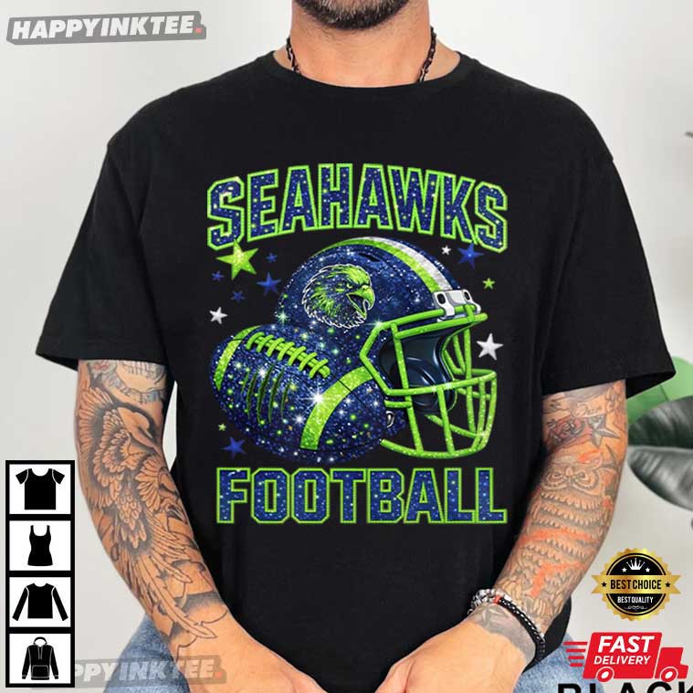 Seahawks Football Glitter Game Day T-Shirt Seahawks Football Glitter Game Day T-Shirt
