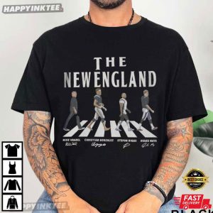 The New England Walking Road Signatures Gift for Fan Football T Shirt (2)