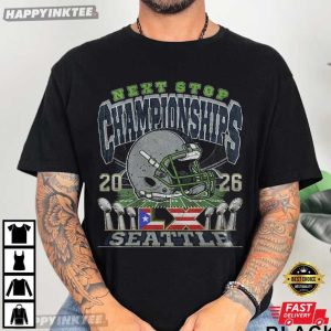 Next Stop Championships Seattle Football Super Bowl Bunny LX T-Shirt