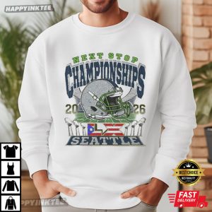 Next Stop Championships Seattle Football Super Bowl Bunny LX T Shirt (3)