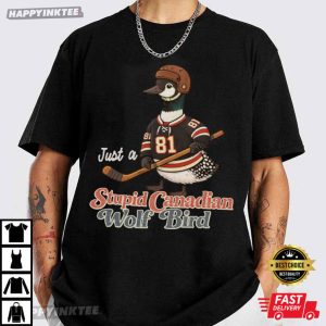 Just a Stupid Canadian Wolf Bird Loon Heated Rivalry T Shirt (4)