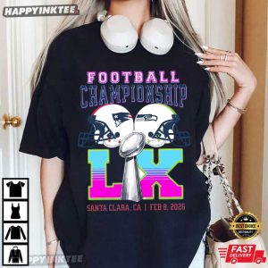 Super Bowl LIX New England vs Seattle Football Championship T Shirt (4)