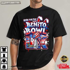 Here For The Benito Bowl Team Bad Bunny Football T Shirt (2)