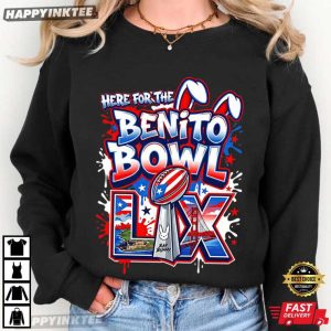 Here For The Benito Bowl Team Bad Bunny Football T Shirt (3)