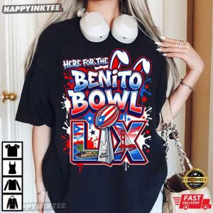 Here For The Benito Bowl Team Bad Bunny Football T Shirt (1)