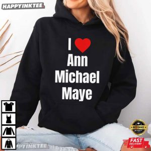 I Love Ann Michael Maye Funny Football T Shirt (4)