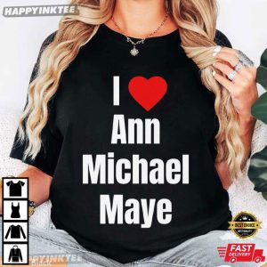 I Love Ann Michael Maye Funny Football T Shirt (1)