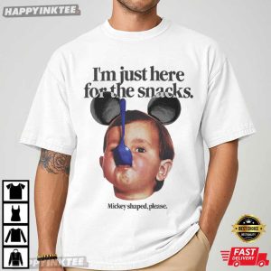 I'm Just Here For The Snacks Mickey Shaped Please Disney T Shirt (4)