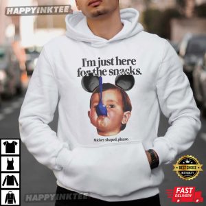 I'm Just Here For The Snacks Mickey Shaped Please Disney T Shirt (1)