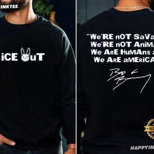 Bunny Ice Out We're Not Savages Abolish Ice T Shirt (4)