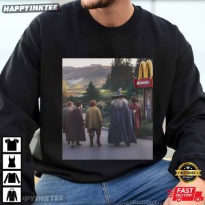 Fellowship At Waffle House McDonald's Lord of the Rings T Shirt (1)