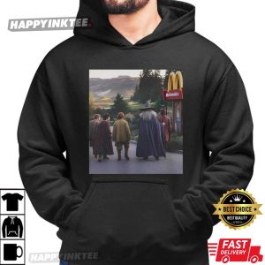 Fellowship At Waffle House McDonald's Lord of the Rings T Shirt (2)
