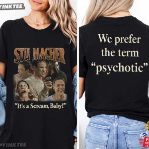 Stu Macher It's a Scream Baby Scream Movie Graphic T Shirt (3)