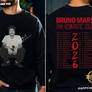 Bruno Mars The Romantic Tour 2026 Music Fan Gift T Shirt (2)