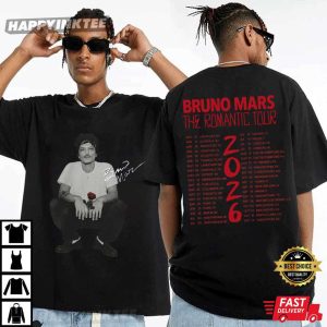 Bruno Mars The Romantic Tour 2026 Music Fan Gift T Shirt (4)