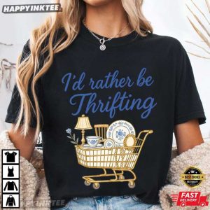 I’d Rather Be Thrifting Retro Thrifting Boutique Style T Shirt (3)