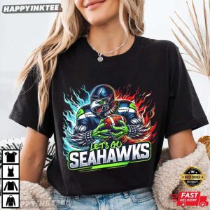 Let's Go Seahawks Mascot Football Team Sports T Shirt (1)
