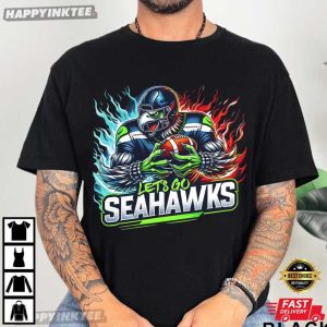 Let's Go Seahawks Mascot Football Team Sports T Shirt (2)
