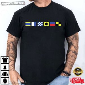 Personalized Name In Nautical Flags Maritime Flag T Shirt (1)