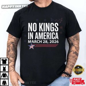 No Kings In America March 28 2026 Patriotic Protest T Shirt (1)