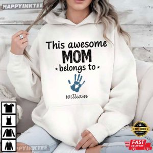 This Awesome Mom Belongs To Custom Kids Names Mother Gift T Shirt (1)
