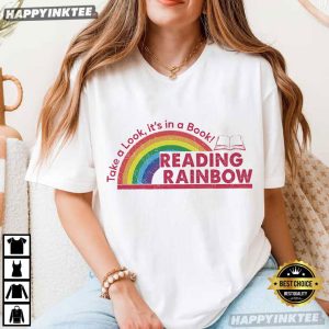 Reading Rainbow Take a Look It's In A Book Bookworm T Shirt (2)