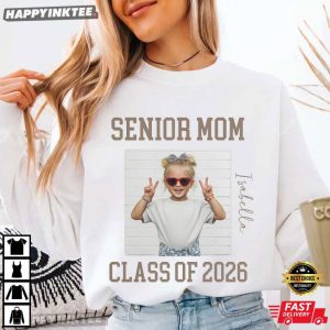 Senior Dad Mom Custom Photo Class Of 2026 Family Graduation T Shirt (3)