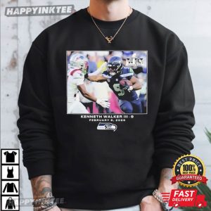 Seattle Seahawks Kenneth Walker III NFL Super Bowl LX T Shirt (1)