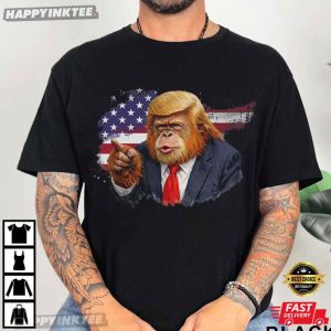 Trump Monkey Funny Anti Trump Parody Political T Shirt (1)